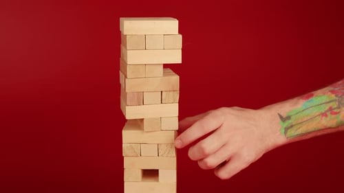 Removing Wood Block from Tower Game