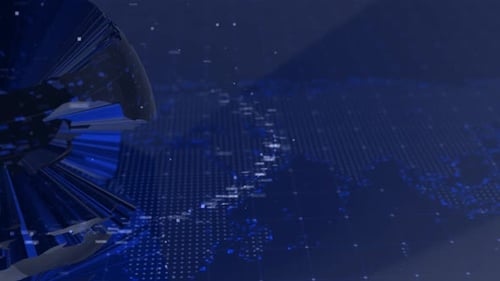 Futuristic Digital Global Network Connection Animation