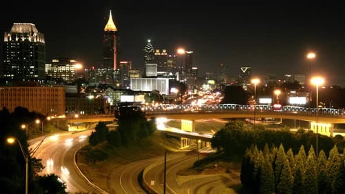 Downtown Atlanta Cityscape Time-Lapse