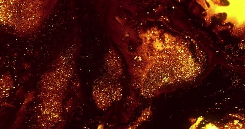 Floating Paint Acrylic Ink Mix Orange Fluid