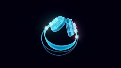 Auricular Bluetooth inalámbrico con holograma giratorio 4k