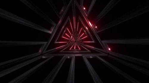 4k Triangle Glossy Neon Tunnels Pack