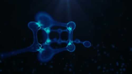 Looped Molecule or Atom Science or Medical Background