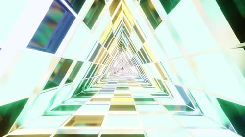Crystal Mirrored Triangle Vj Loop Background HD