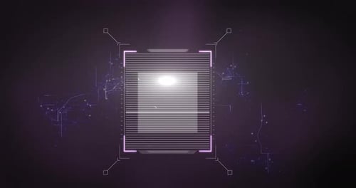 Fingerprint scanner against blue background