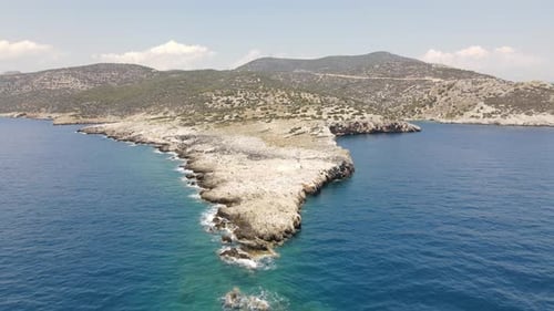 Aerial Lighthouse On The Shore