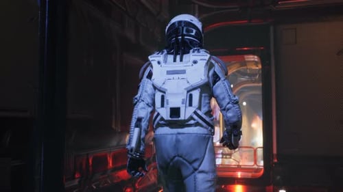 Astronaut In An Interstellar Spacecraft