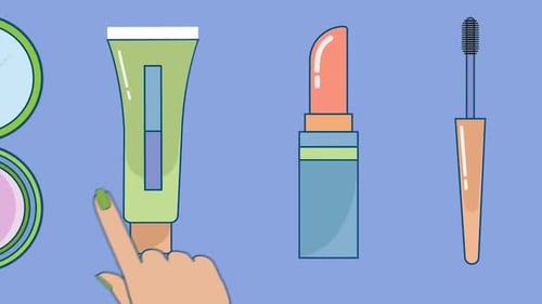 Maquillaje plano de dibujos animados 4K
