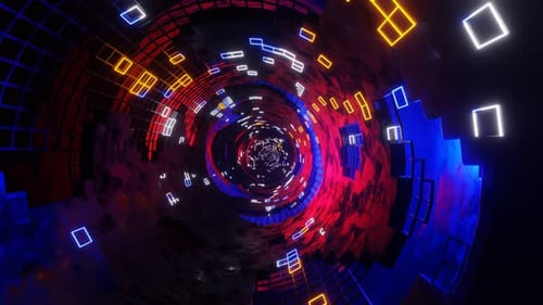 VJ Loop Futuristischer funkelnder Tunnel 131221