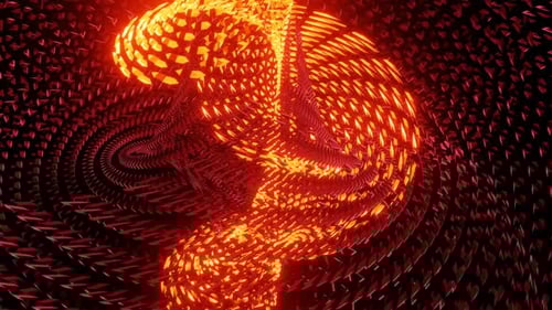 Fiery Orange Spiral VJ Loop 02