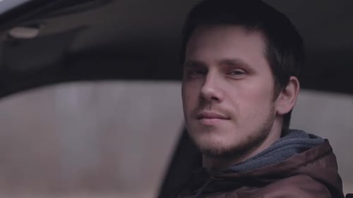 Young Adult Man Inside Car