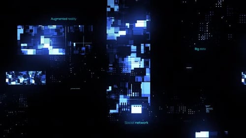 Digital Data Screen Background - 4K Resolution - Loop