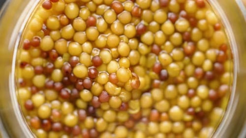 Close Up of Delicious Mustard Seeds in Jar