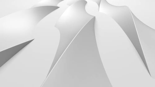 Abstract White Wavy Flowing Background Loop