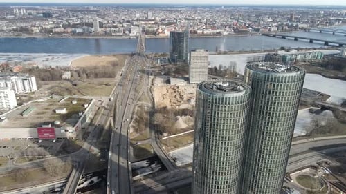 Weites Panorama von Riga