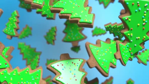 Gingerbread cookies of Christmas tree