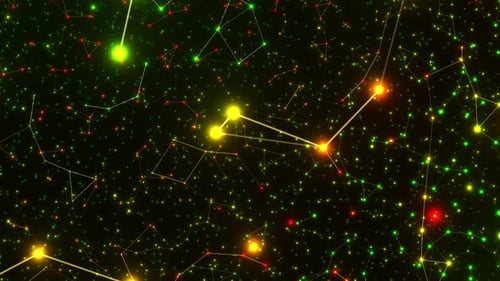 Futuristic Glowing Network Plexus Points Abstract Background Loop