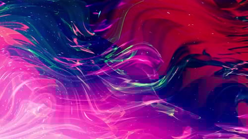 Vibrant Glowing Fluid Abstract Waves Background