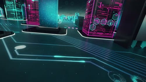 Token Nft com conceito de tecnologia digital Hitech