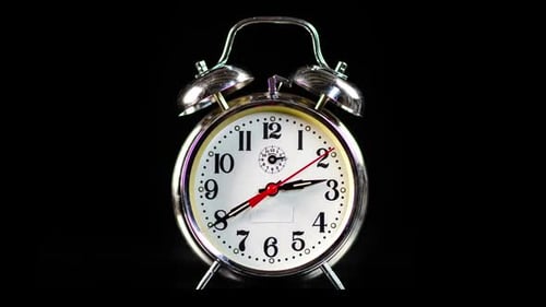 Fast Moving Hands on an Analog Alarm Clock