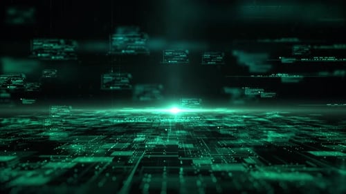 Futuristic Digital Data Grid Network Technology Background