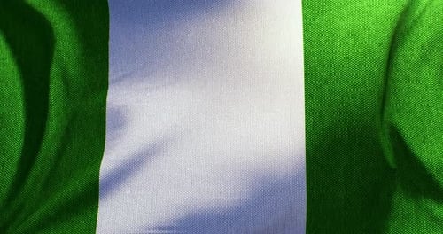 Realistic Nigeria National Flag Waving Animation