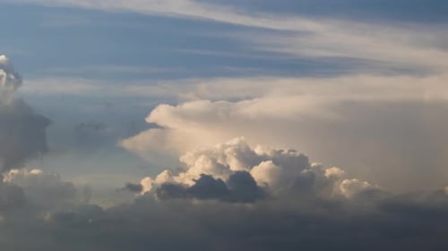 Time Lapse Footage of Fast Moving Dark Clouds Forming on Stormy Sky Before Thunderstorm