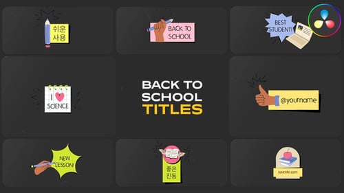 School Education Titles for DaVinci Resolve