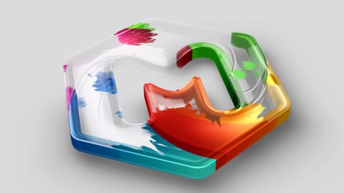 Glossy Liquid Paint 3D Logo Reveal Animation