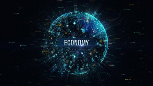 Futuristic Digital Earth Data Network Animation