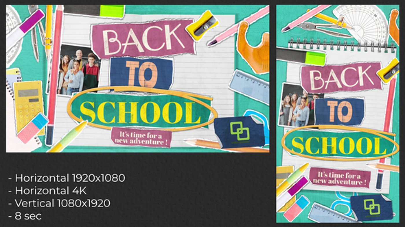 Back To School Paper Slideshow, Video Displays ft. collage reel & paper ...