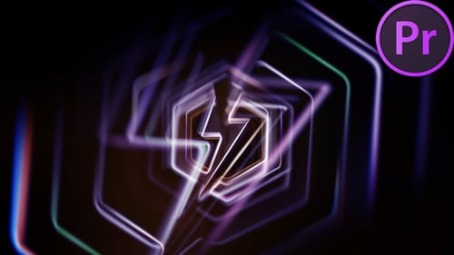 Glitch Lines Logo for Premiere Pro
