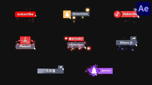 Social Media Lower Thirds for After Effects