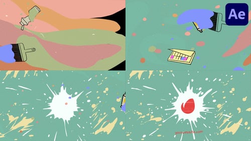 Brushes Paint Logo Opener for After Effects