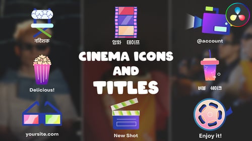 Cinema Icons And Titles for DaVinci Resolve