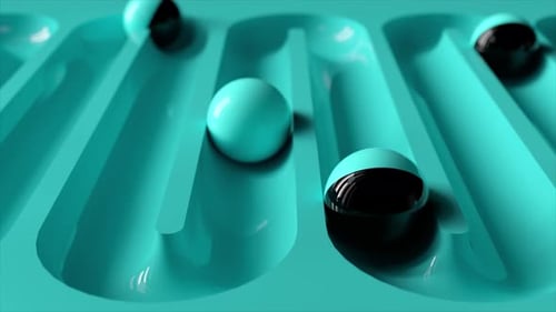 Bright Colorful Background with Rolling Balls Along the Paths