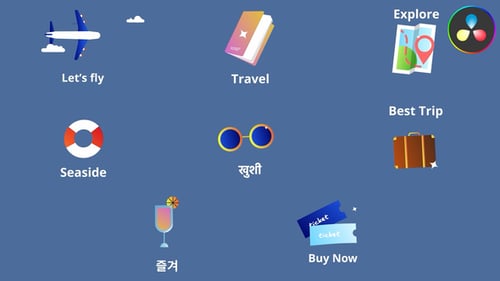 Essential Animated Travel Icons and Modern Titles