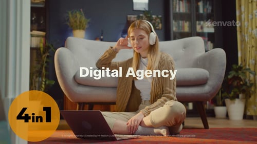 Digital Agency Promo Opener 4 in 1 | MOGRT