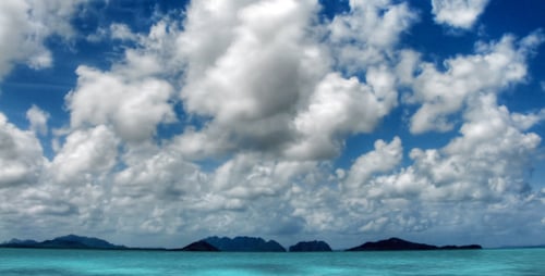 Islands and sky time lapse loop