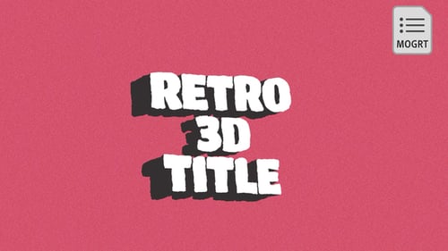 Dynamic Retro 3D Title Animations