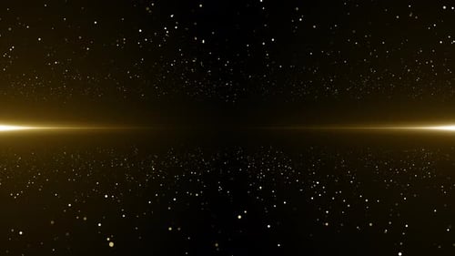 Elegant Golden Particle Loop Background