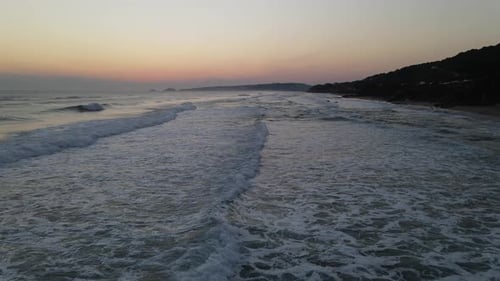 Powerful Stormy Sea Waves Drone