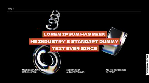 Dynamic 3D Text Dispersion Modern Title Animation