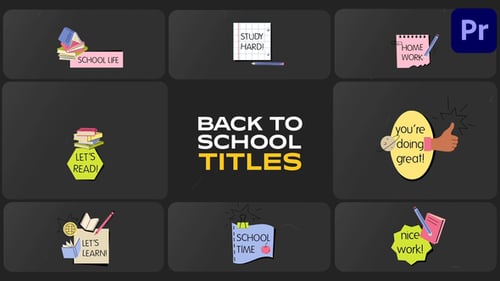 School Time Titles for Premiere Pro