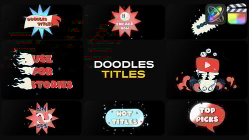 Cartoon Doodles Titles for FCPX