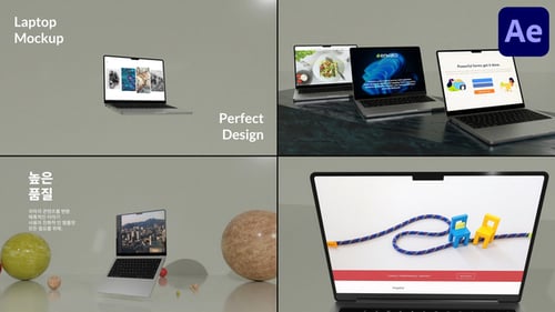 Laptop Presentation Mockup for After Effects