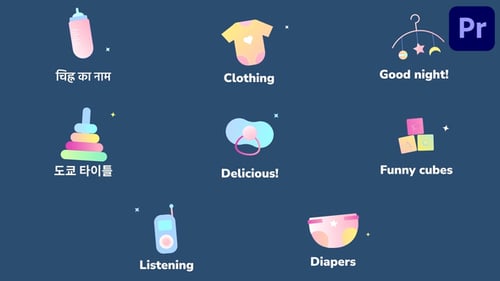 Baby Icons And Titles for Premiere Pro
