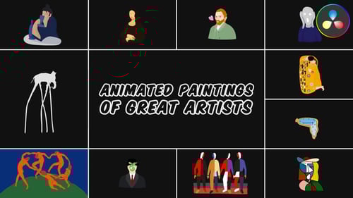 Animated Artworks Pack: Iconic Painting Motion Graphics