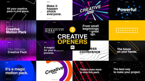 Creative Openers 2 for Premiere Pro - Dynamic Modern Intro Animation Template