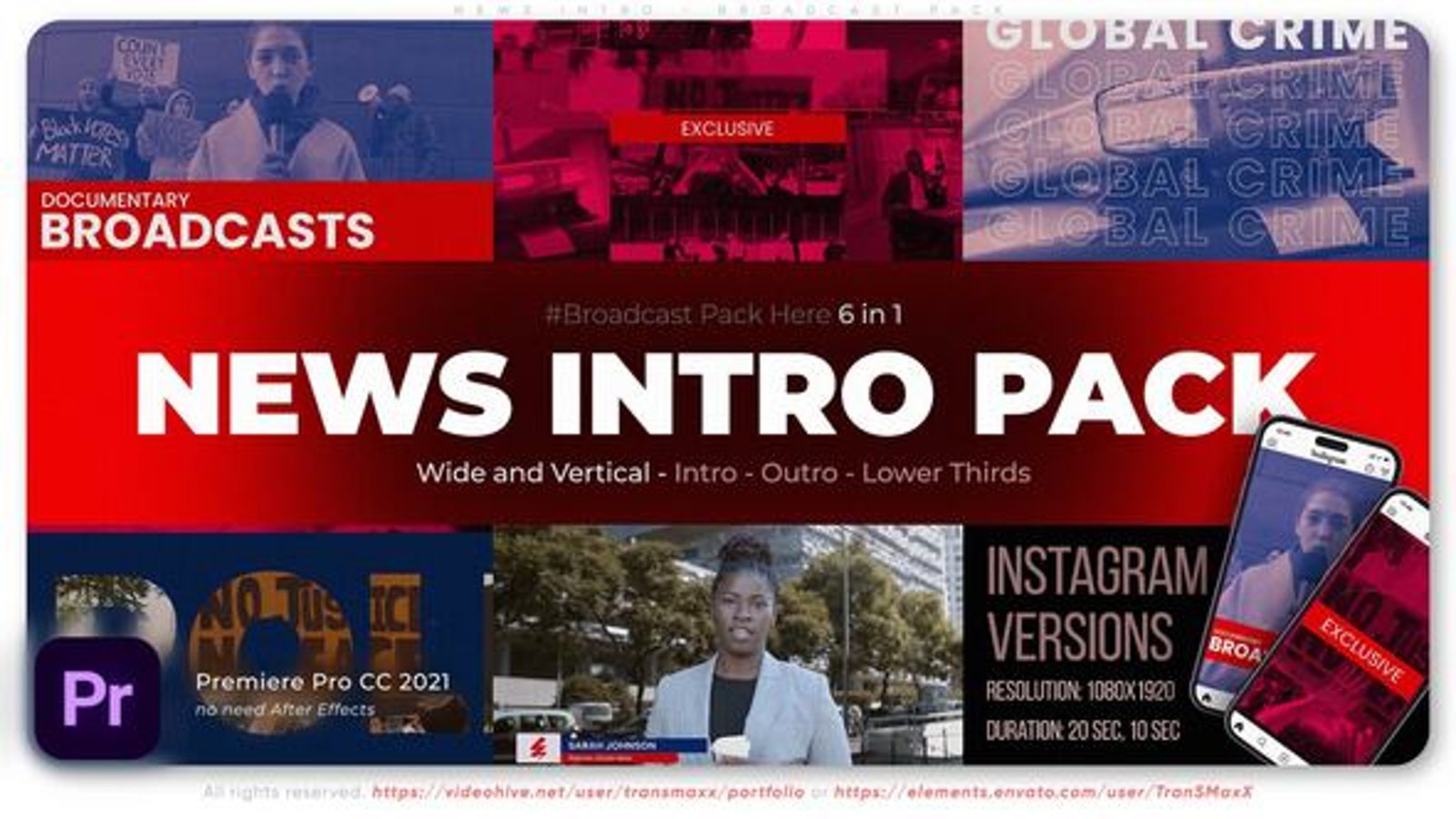 News Intro - Broadcast Pack - For Premiere PRO, Broadcast Packages ft ...